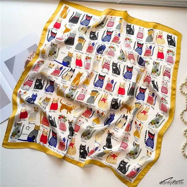 Silk Feel Square Scarf For Women - Versatile Headscarf, Neck Scarf, Hair Wrap, And Fashion Bandana Ddmyearth