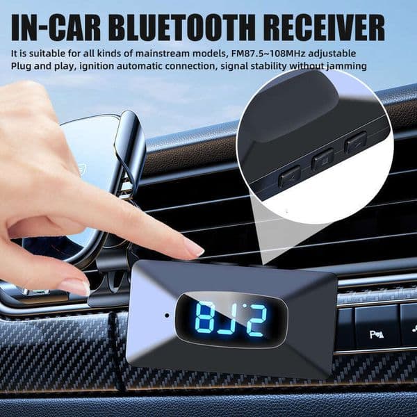 5.4 Car Audio FM Transmitter Hands-Free TF Card Bluetooth Receiver Adapter