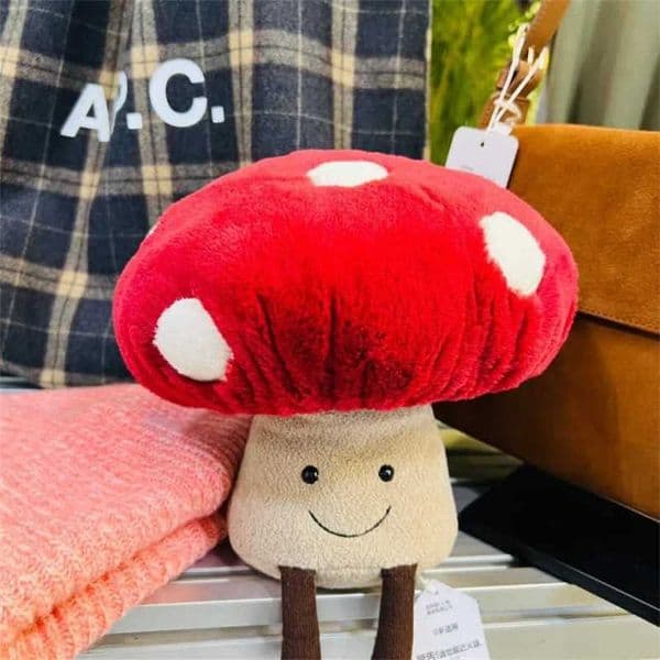 UK JE Fun Mushroom Soothing Plush Toy Accompanying Cute Doll Christmas Gift Pillow
