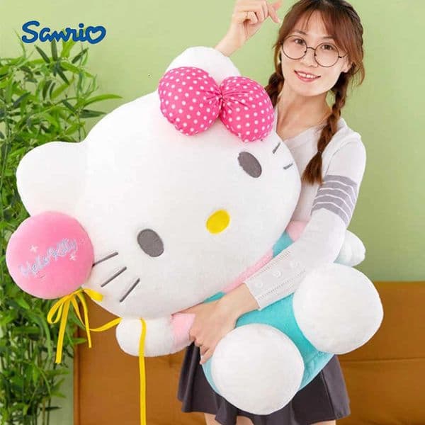 Sanrio Big Size Hello Kitty Plush Balloon KT Cat Toys Plush Animals Dolls Childrens Sleeping Pillows Stuffed Doll Birthday Gift L251023