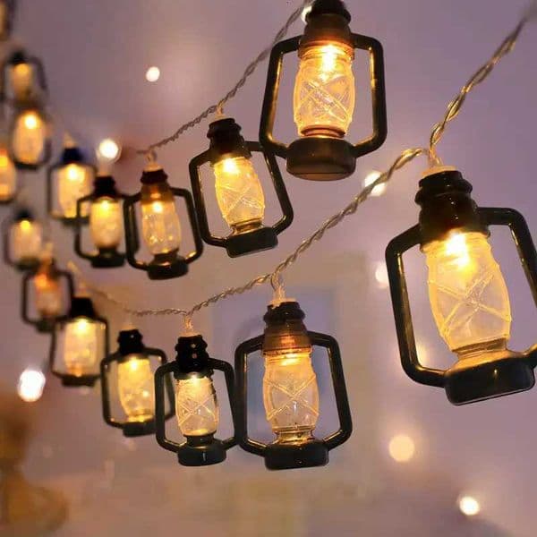 Lantern String Lights 80 LED Lights Vintage Christmas Halloween Decorative String Lights Patio Garden Home 484 Z251024