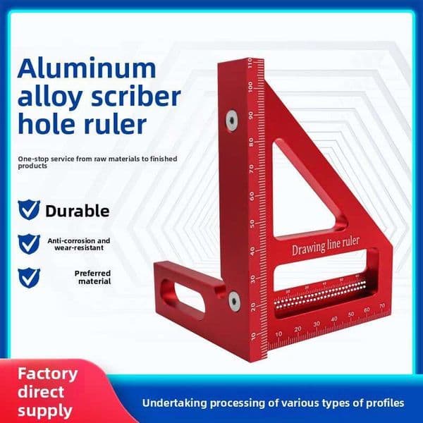 Aluminum Alloy Scriber Hole Ruler, Precision Woodworking Marking Tool, Durable Carpentry Scribing Gauge, Factory Direct Supply