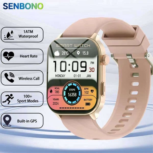 SENBONO LC211 2.01inch Screen Health Monitoring Positioning System Compass OEM/ODM Men and Women Smart Watch