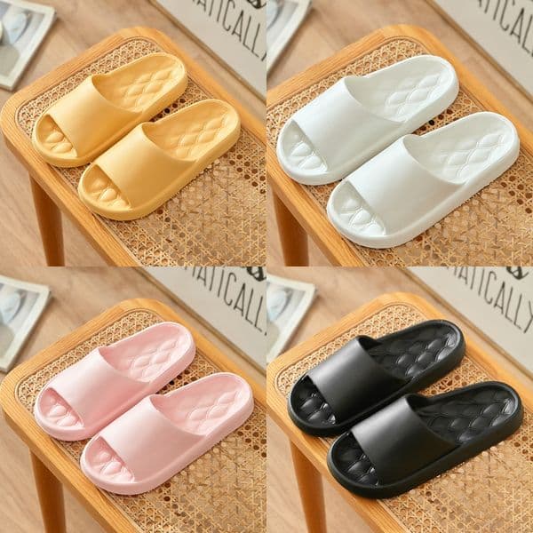 2026 Comfortable Cushioned Non Slip Shower Slippers Unisex Quick Drying Solid Color Slides For Home And Daily Wear
