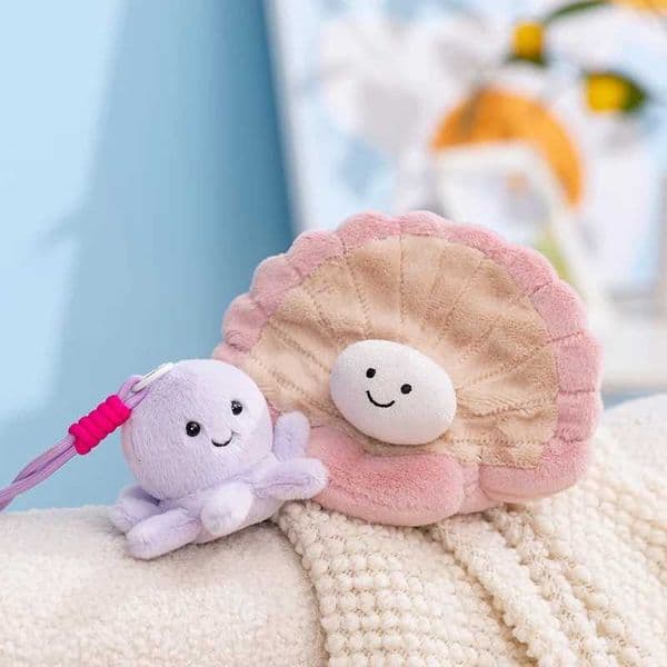 Marine Life Series Doll Pendant Crab Octopus Toy Clam Oyster Plush Turtle Seahorse Clam Oyster Gift For Children Lovely Z251024