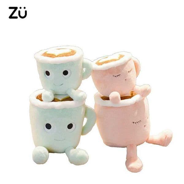 ZU 2030cm Latte Art Coffee Cup Plush Toy Cute Home Kitchen Decor Matcha Flavor Drink Tea Soft Dolls Z251024