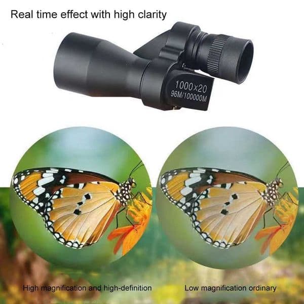 Children Portab Tescope 1000X20 Mini Outdoor Tescope Shockproof Lightweight with Caning Cloth for Bird Watching Tourism Y251017