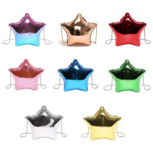 1PC Fashion Acrylic Shiny Balloon Star Crossbody Bag For Women Party Shoulder Bags Ladies Handbag High Qaulity 251023