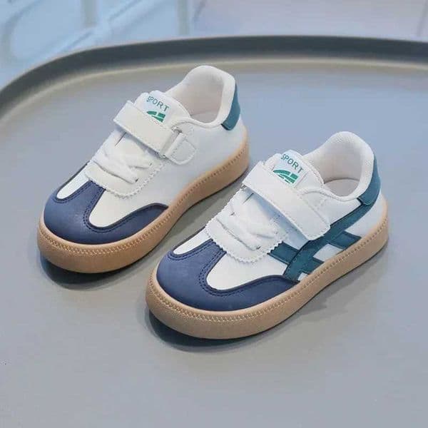 Spring Autumn Children Fashion Soft Sole Low Top Sneakers Boys Casual Board Girls German Training Shoes Velcro White ShoesT251025 L260310