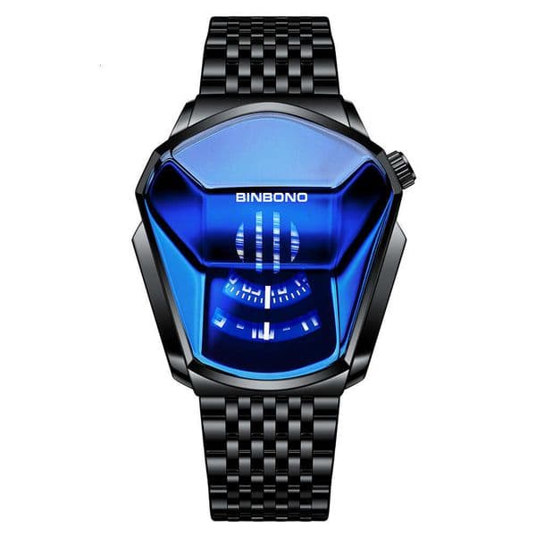 Trendy Style Motorcycle Concept Men's Live Streaming Black Technology Watch