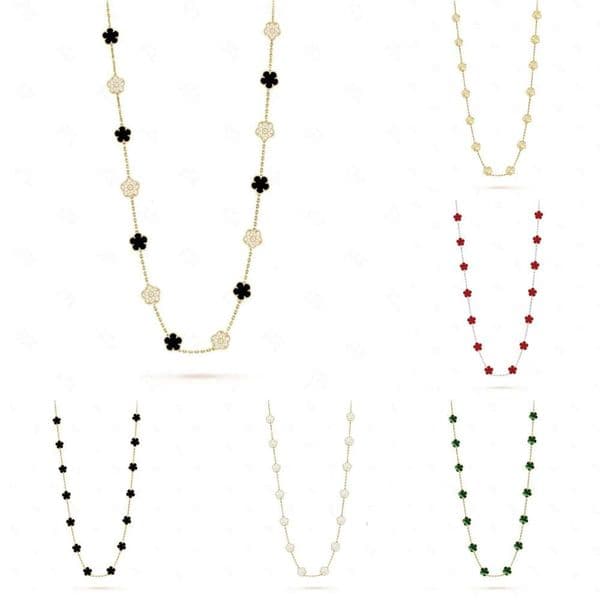 20-piece Moivre necklace for women designer style high quality mother of pearl four-leaf clover necklace daily outfit Valentine Day gift