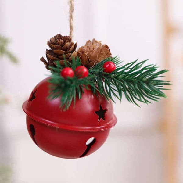Decorations Accessories Hanging Props Supplies Red Green Christmas Bells Ornaments