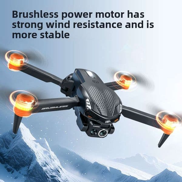 S168 Drone Brushless HD Aerial Photography Aircraft Optical Flow Four-Sided Obstacle Avoidance Lighting Remote Control Airplane