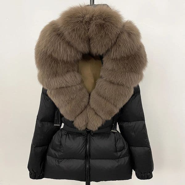 OFTBUY Winter Clothing Puffer Jacket Women Fox Fur Hooded Thick Warm 90 White Duck Down Coat Female Parkas Waterproof 251020