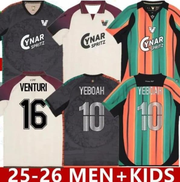 25 26 Venezia FC soccer Jerseys ARAMU FORTE Fiordilino PERETZ HEYMANS TESSMANN CRNIGOI 2025 2026 MARIANO Johnsen MAZZOCCHI FOOTBALL SHIRTS men kids shirts