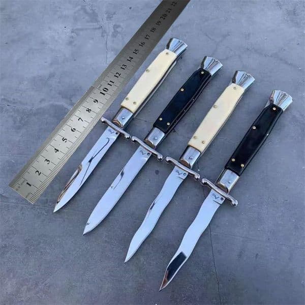 LANOBA 4Models 2025 Italian Style Mirror Tactical Folding Knife 4.21 440C Blade, Acrylic Handles