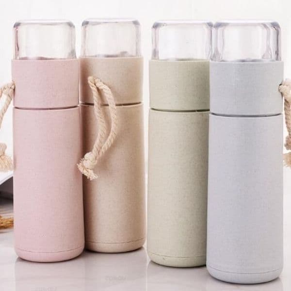 environmental protection wheat straw cup anti-scalding tea water separation brewing cup