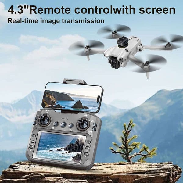 Screen-4K Camera 2.4G Real-Time Image Transmission, 6-Axis Gyroscope With 4-Channel Flight Trectory, Achieving 75 ° Electric Lens Adjustment, Suitable For