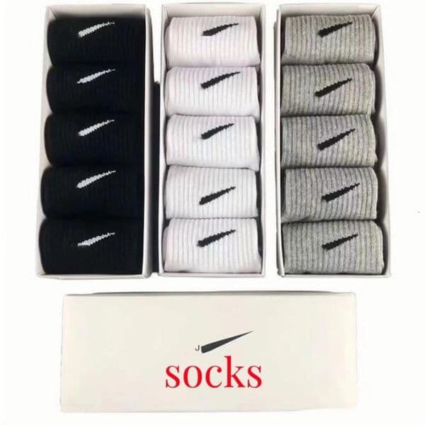 Womens Men's Mens Socks Pure Designer Cotton Sports Socks White Black Grey Mens Soft Breathable Sports Stockings Medium Summer Basketball Football Socks