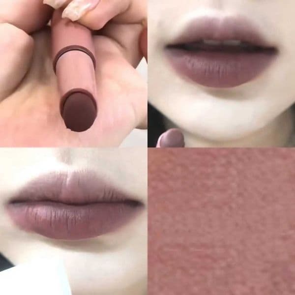 Smoked Brown Matte Lipstick Sexy Matte Red Lipstick Cosmetic Waterproof Lip Gloss NonStick Cup Nude Lip Stick Pen Korean Makeup W251027