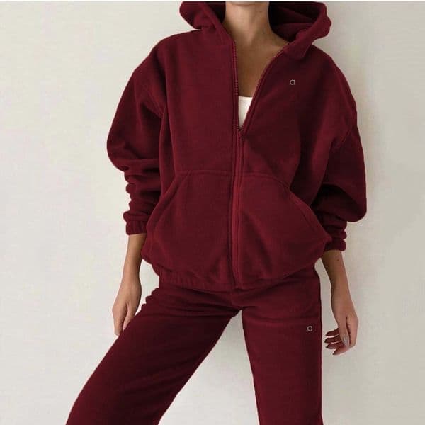 A1472 Autumn-Winter 2025 3D LOGO Fashionable Hoodie Sets 2025 Hoodie Outfits Women Zipper Jacket and Loose Pants Set