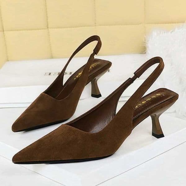 BIGTREE Shoes Suede Women Pumps Pointed Hollow Out High Heels 6 CM Summer Womens Sandals Occupati Office Shoes Kitten HeelsXJ251027