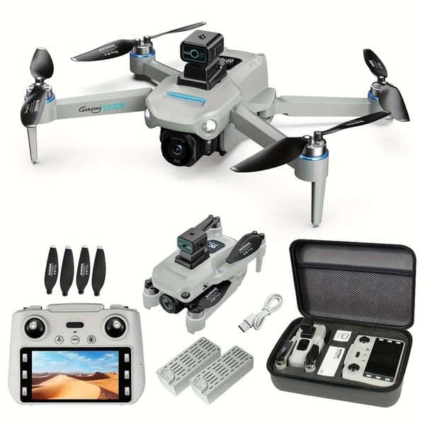 S159 Upgraded GPS Foldable Drone With 45-Minute Flight Time, UHD Dual Camera, 5.9-Inch LCD Remote Controller, Brushless Motor, 4-Way Obstacle Avoidance, And