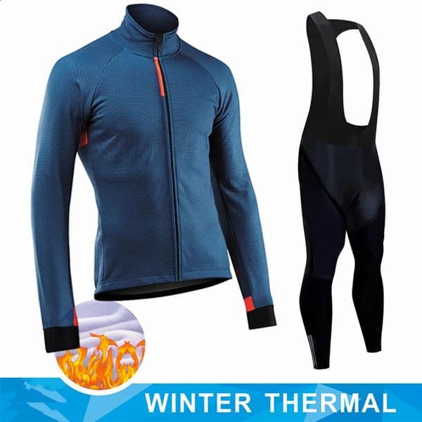 Winter Fleece Mens Cycling Jersey Sets Mountian Bicycle Clothes Wear Ropa Ciclismo Racing Bike Clothing Team Cycling Suit 251024BJ