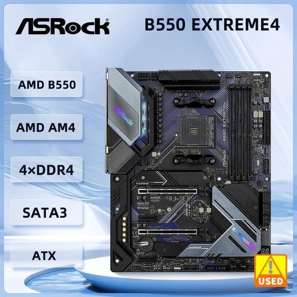 ASrock B550 Motherboard B550 EXTREME4 Motherboard AM4 support 5900 4500 5700X 3600 5600 5500 cpu ATX DDR4 128GB M2 ATX thumbnail 2