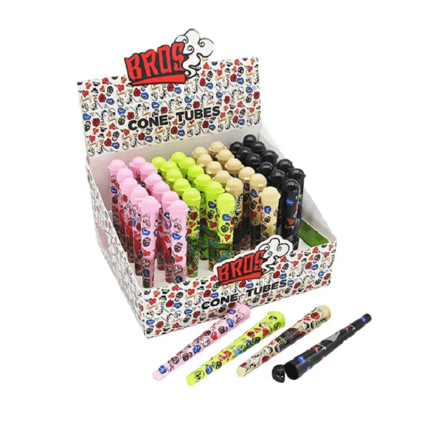 New Product Plastic Conical Doob Tubes 120mm Joint Holder Rolling Papers Storage Cones Portable Cigarette Rolling Cone Paper Sealed Moisture-Proof Smoke Pipe