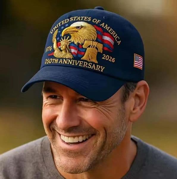 New Embroidered 250th Anniversary Hat Eagle and Freedom Commemorative Hat Baseball Hat border Duck Tongue Hat