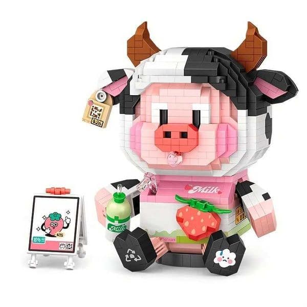Loz Micro Drill Particle Building Blocks Cute Canned Pigeon Face High Level Educational Assembled Building Blocks Toys W251028