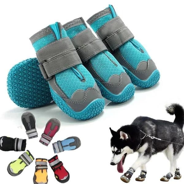 4PcsSet Dog Shoes for Large Dogs Breathable Professional Outdoor Dog Shoes AntiSlip Durable Pet Shoes for Hiking Rubber Sole 251028BJ