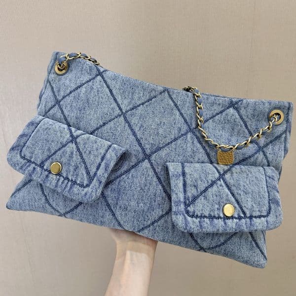 12A brand designer bag new denim fabric Hobo bag large capacity chain crossbody bag shoulder bag women's fashion classic handbag shopping bag