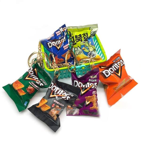 Simulation Dorito Nachos Keychain Funny Car Phone Mini Pendant Multiple Flavors Snacks Bag Birthday Gifts For Friend 251021