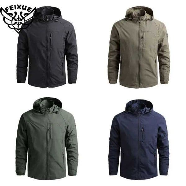 2025 Mens Jackets Waterproof Function Hooded Jacket Windbreaker Outdoor Camping Sports Elastic Coat Male Clothing Thin Overcoat X251028