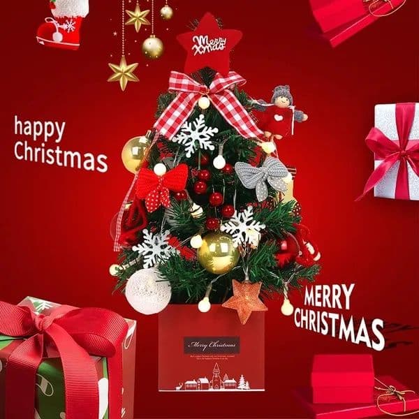 Desktop Christmas Tree Artificial Mini Christmas Decoration Tree The Perfect Christmas Decoration for Table Desk and Counter