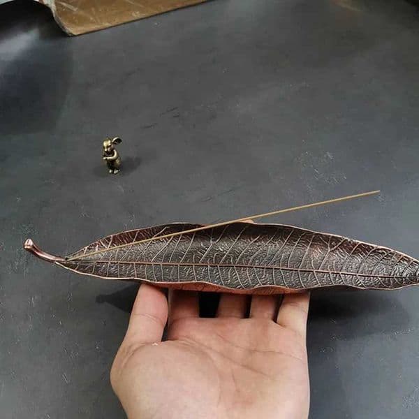 Incense Holder Ash Catcher Long Leafs Censer Meditation Home Decor Accessories Z251028