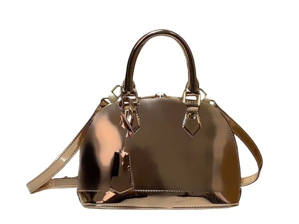 Retro-Inspired 'Hard Case' Style Shoulder Bag Crafted of Elegant Embossing Material for Organized Carry