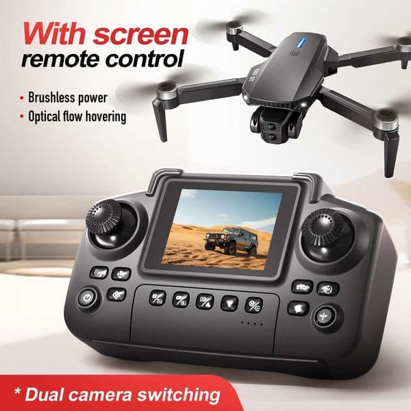 2025 Popular Dual Camera RC Quadcopter With LED Night Lights, One Key Take Off Landing, Stable Easy To Fly FPV Drone, Optional Screen Remote Controller Battery