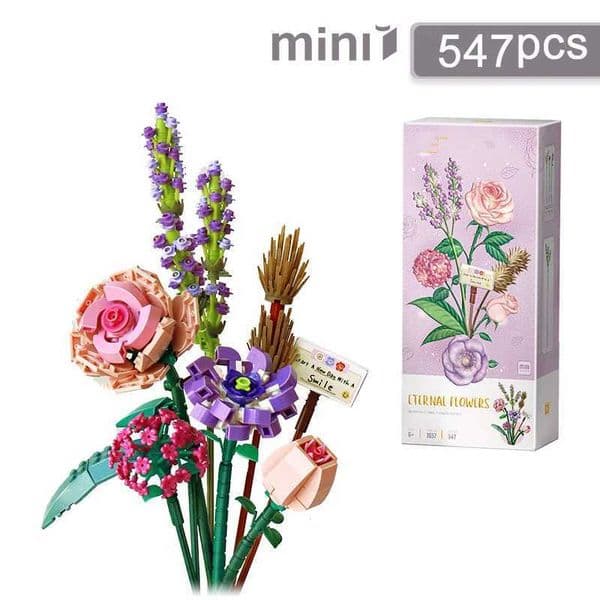 Bouquet Building Blocks Girl Gift Toys Home Plant Decoration Building Blocks Flower Model DIY Assembled Brick Childrens Toys X251029