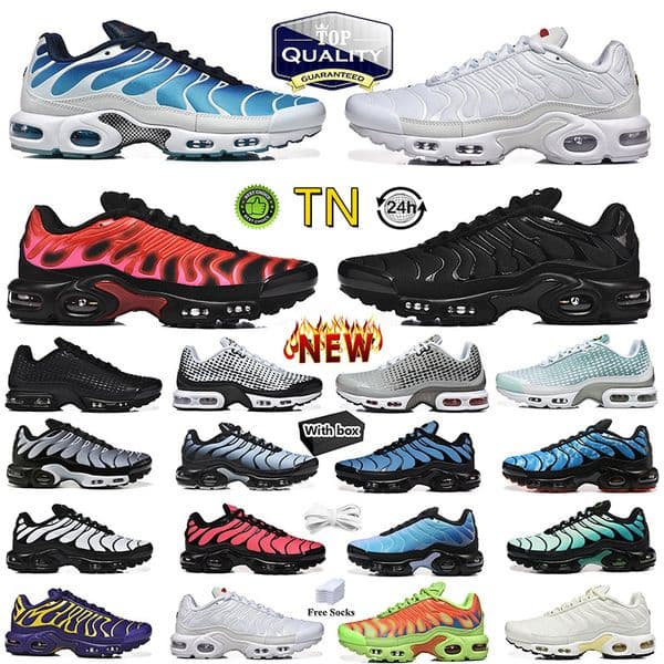 With Box tn Plus tns tnss chaussures designer shoes running shoes reflective Triple White midnight navy Tennis Breathable Men Women Trainers Sneakers