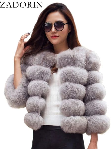 ZADORIN S6XL Mink Coat Winter Black White Faux Fur Coat Woman Elegant Fluffy Faux Fur Jacket Top Short Fur Coats Woman Clothing 251013