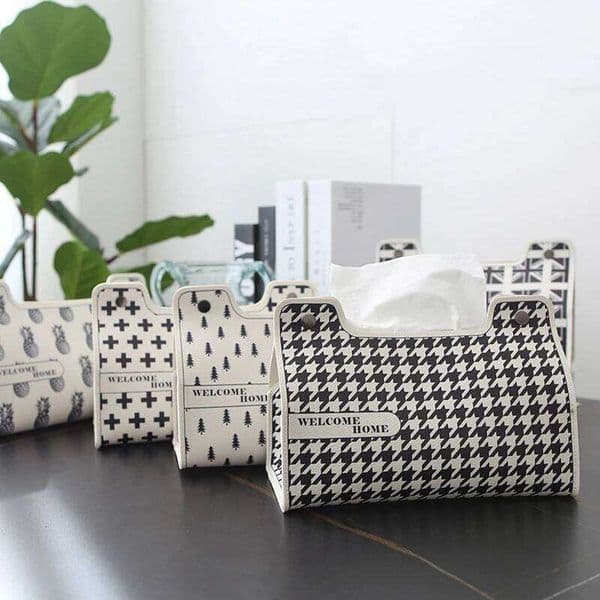 Designer Leather Tissue Box Car Toilet Pumping box Home Living Decoration Table Napkin Holders Papers Dispenser Kitchen Desktop Organizer K260317