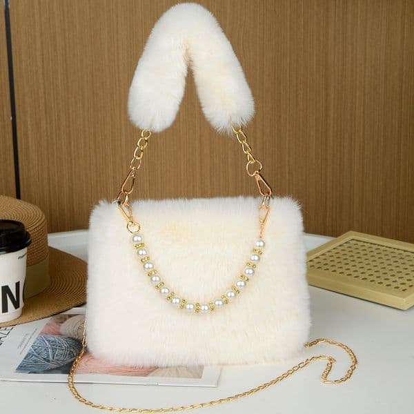 Ladies' Armpit Bag with High-end Feel Large Capacity Plush Versatile Handheld Shoulder Bag