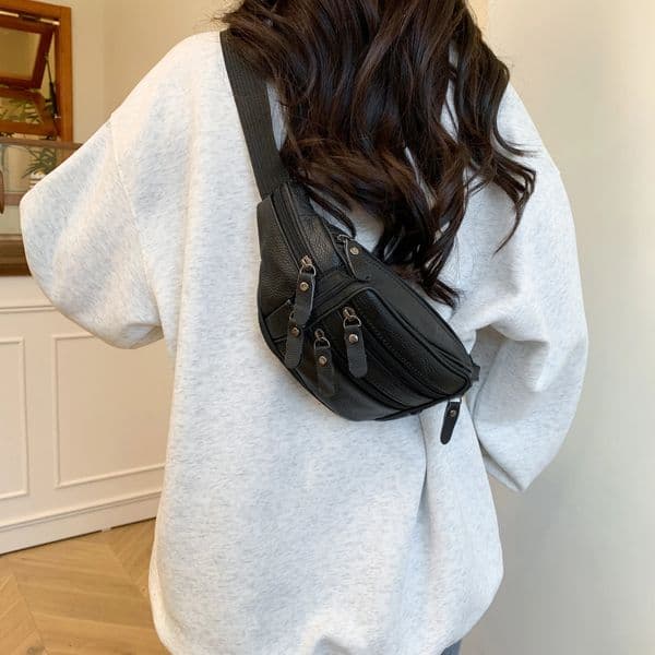 Leather Waist Bag Women Fashion Casual Fanny Pack Bag Fashion Chest Bag Single Shoulder Crossbody Bag Travel Mobile Phone Bags 251115