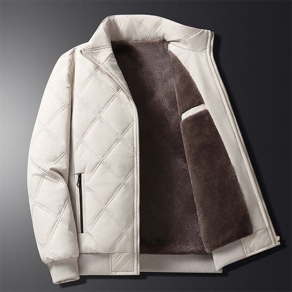 Jacket Men Thick Warm Winter Jackets Solid Color Parkas Cotton Padded Outwear Coats Casual Stand Mens Clothing Top Men Jacket 251029