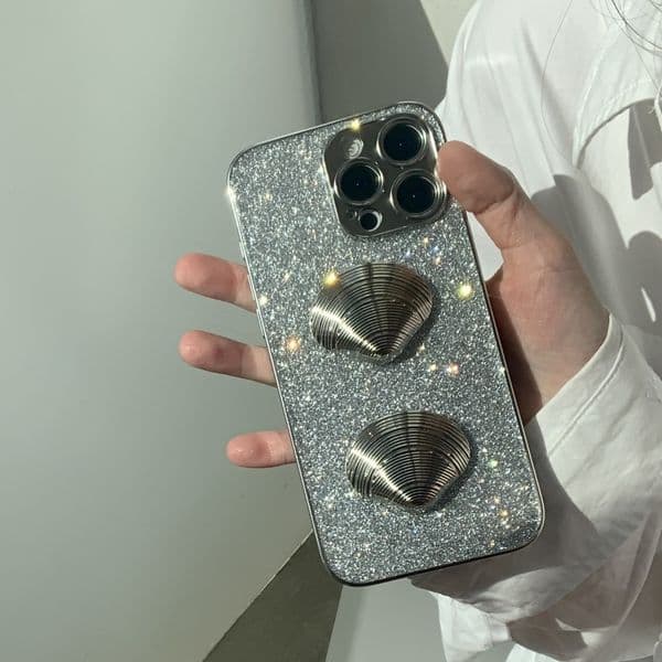 Metal Shell Cartoon Phone Case Compatible with iPhone 16/15 Pro Simple Niche iPhone 14/13 Protective Cover