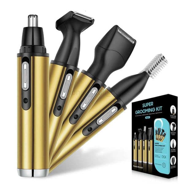 4in1 professional beauty kit USB rechargeable nose and ear clipper beard and eyebrow shaver T251030