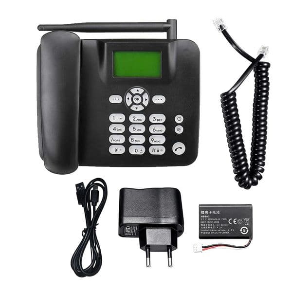 Fixed Wireless Phone 2G Desktop Telephone Support GSM 85090018001900MHZ SIM Card Cordless Phone with Antenna Radio Alarm 251024